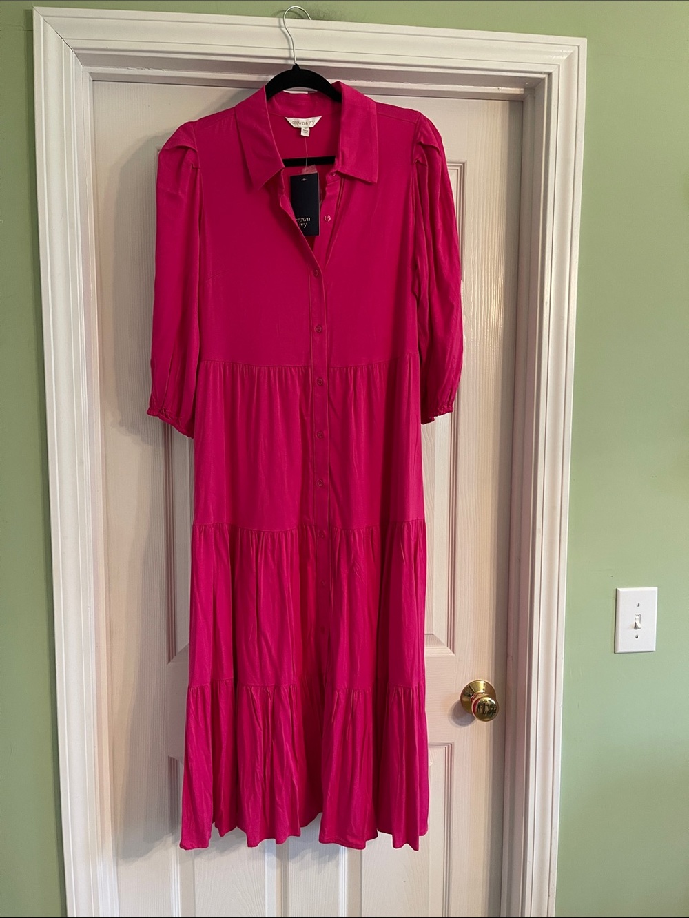 Crown & Ivy Tiered Maxi Dress-Sz Large-new